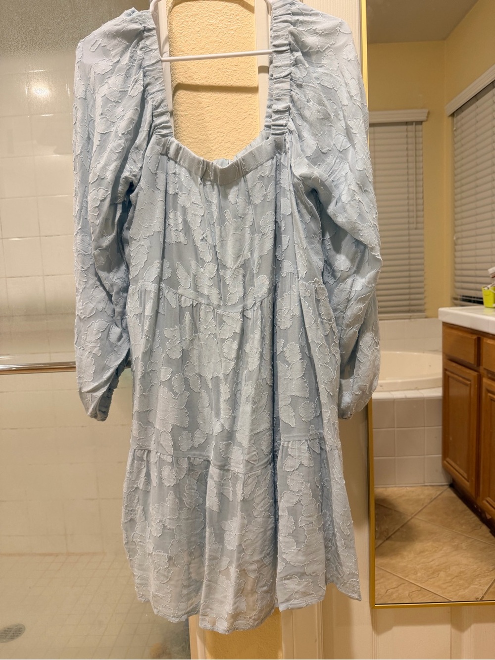 Light Blue Lace Babydoll Dress